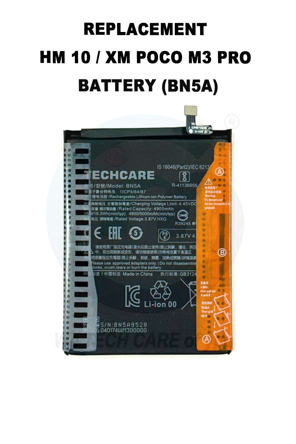 COMPATIBLE GHMM 10 / GXMM POCO M3 PRO BATTERY (BN5A)
