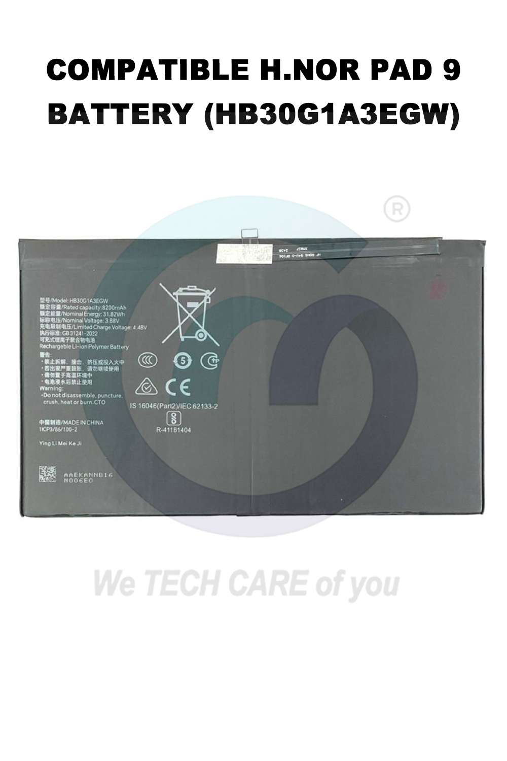 COMPATIBLE H.NOR PAD 9 (HB30G1A3EGW)