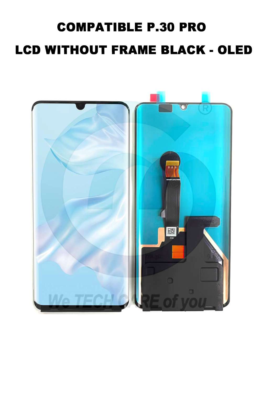 COMPATIBLE P.30 PRO LCD WITHOUT FRAME BLACK - OLED