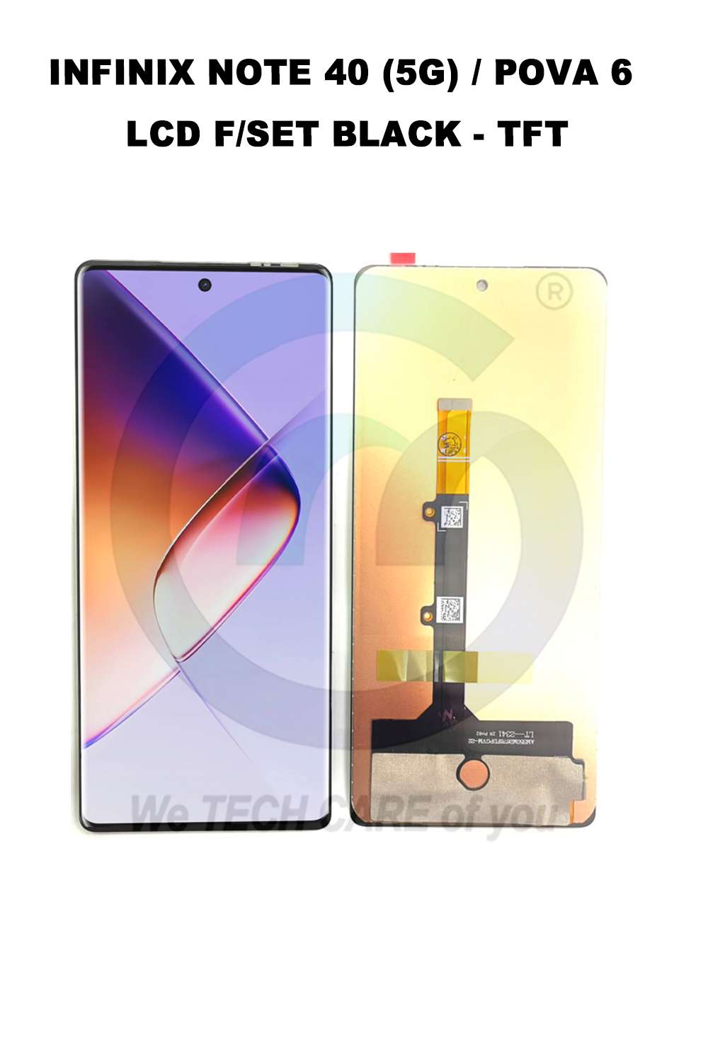 INFINIX NOTE 40 (5G) / POVA 6 LCD F/SET BLACK - TFT