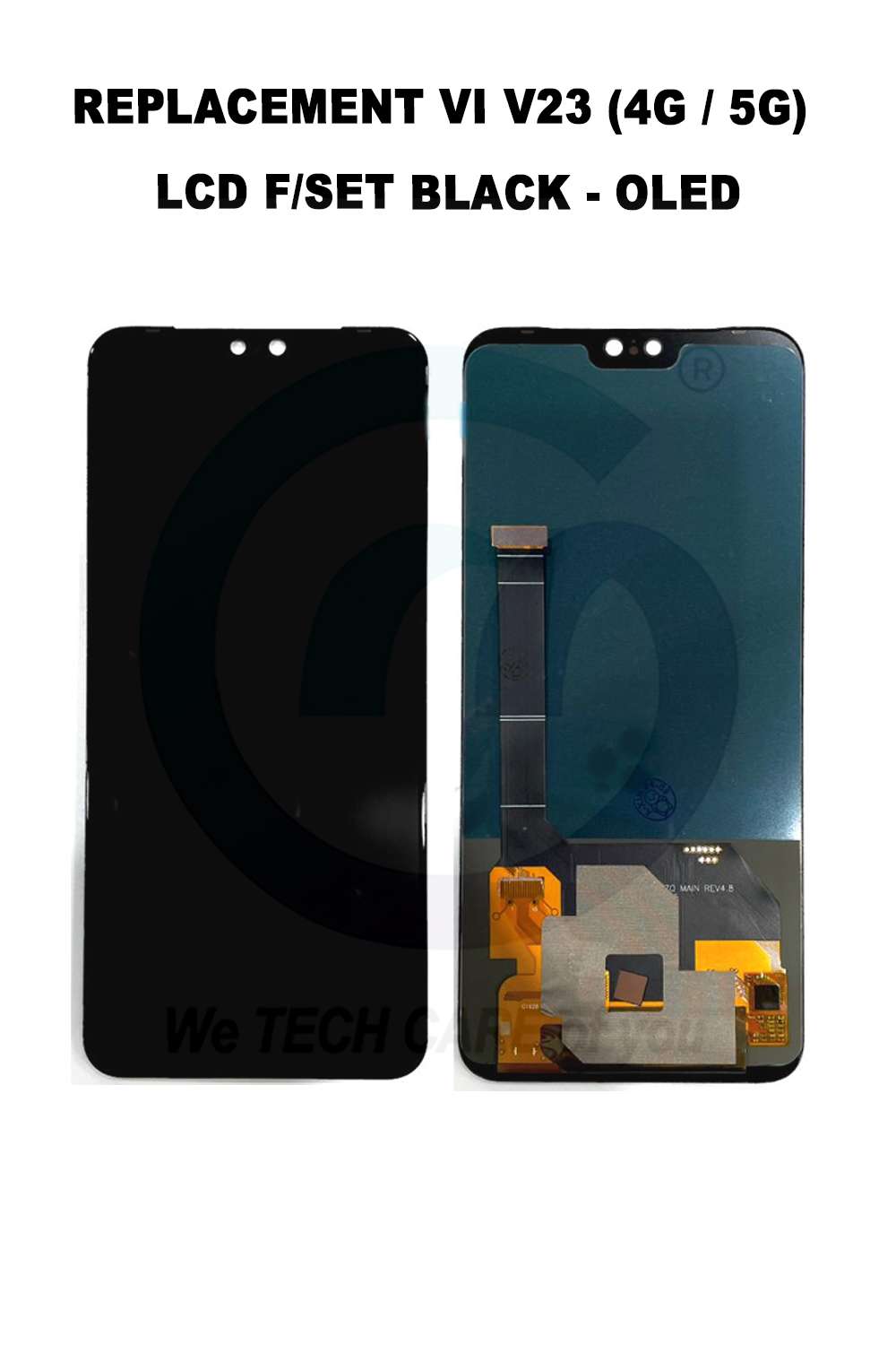 COMPATIBLE GVIVM V23 (4G) (5G) LCD F/SET BLACK - OLED