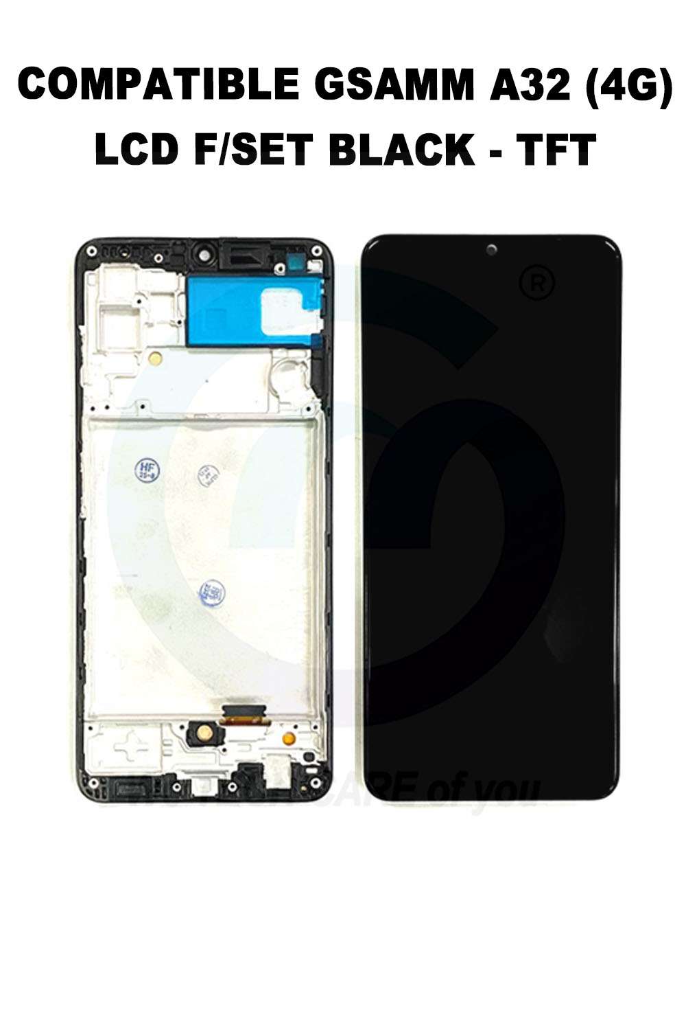 COMPATIBLE GSAMM A32 (4G) LCD F/SET BLACK - TFT