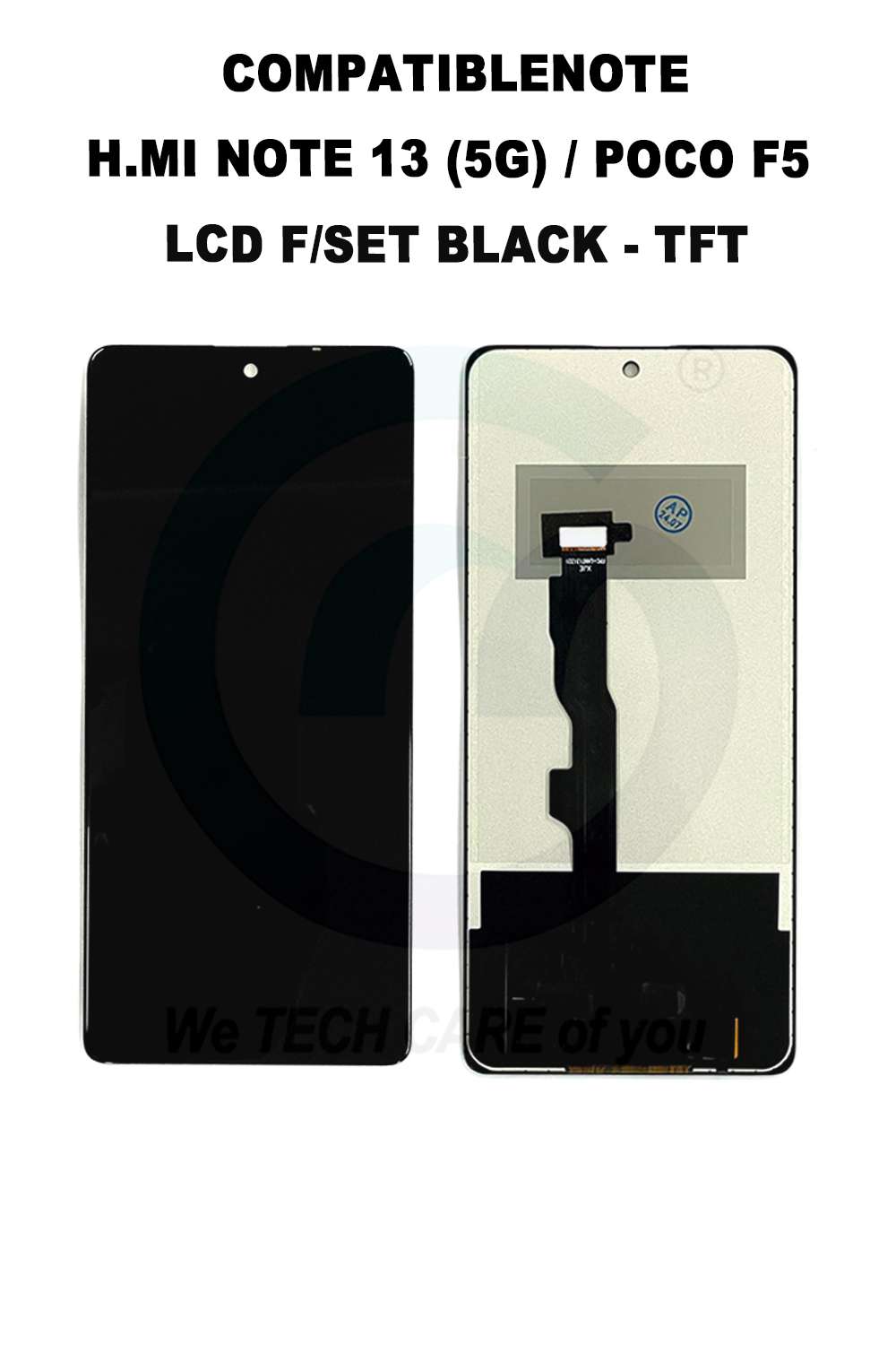 COMPATIBLE GHMM NOTE 13 (5G)  / GXMM POCO F5 LCD F/SET BLACK - TFT
