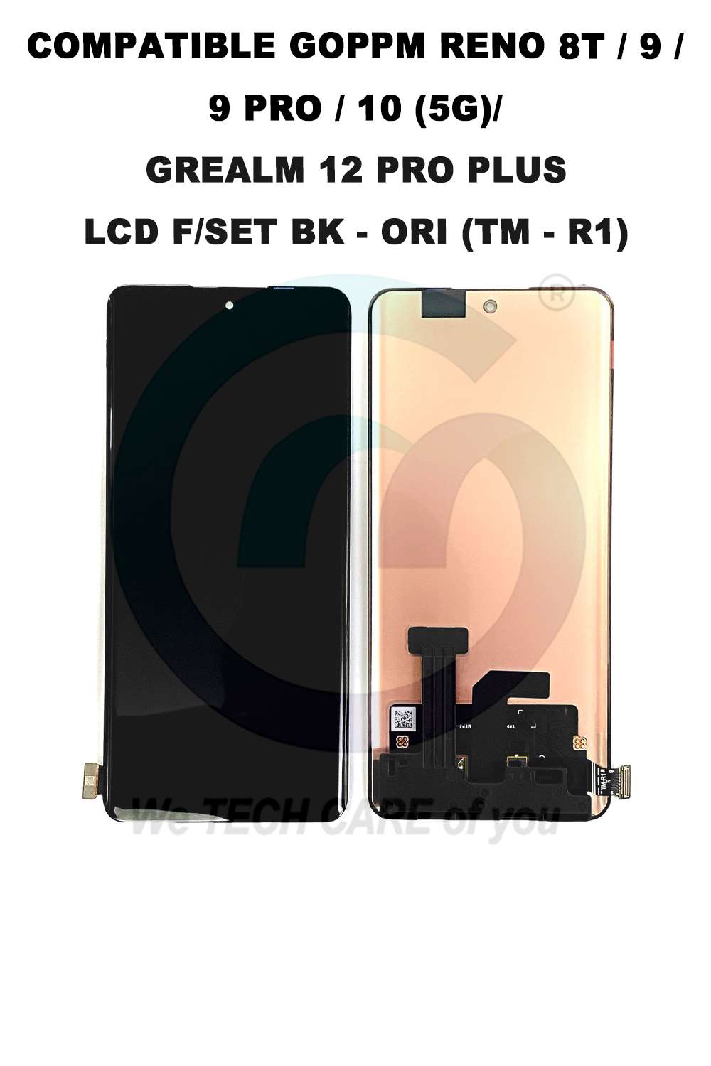 COMPATIBLE GOPPM RENO 8T /9/9 PRO /10 (5G)/10 PRO (5G)/GREALM 12 PRO PLUS LCD F/SET BK - ORI (TM-R1)
