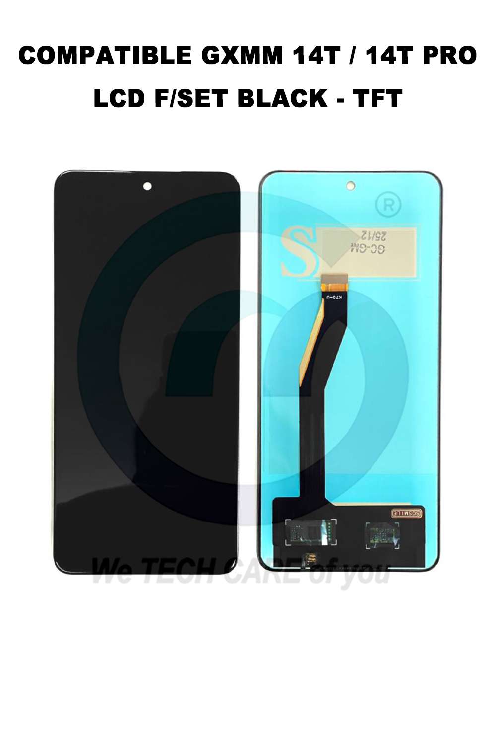 COMPATIBLE GXMM 14T / 14T PRO LCD F/SET BLACK - TFT