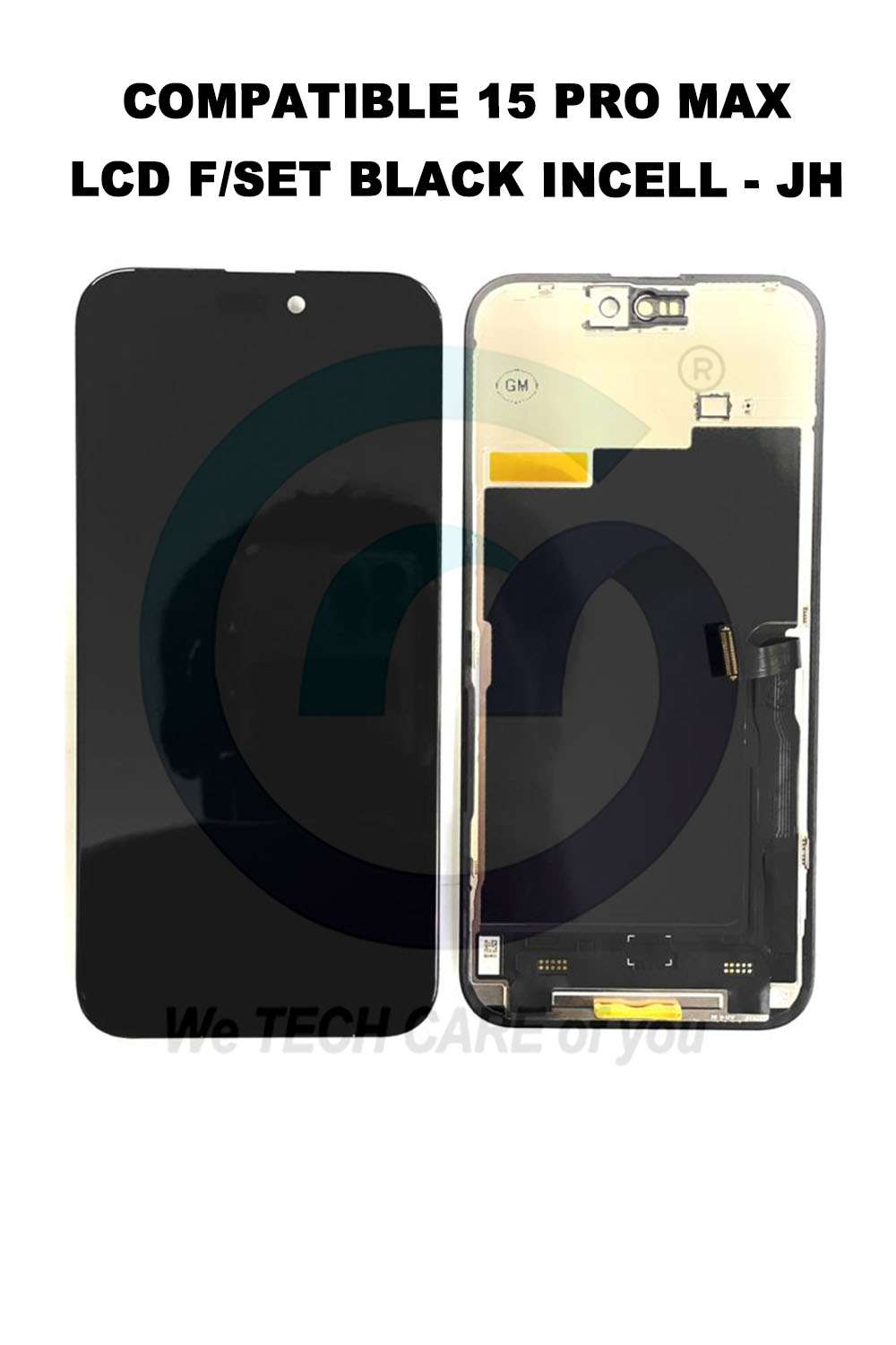 COMPATIBLE 15 PRO MAX LCD F/SET BLACK - INCELL