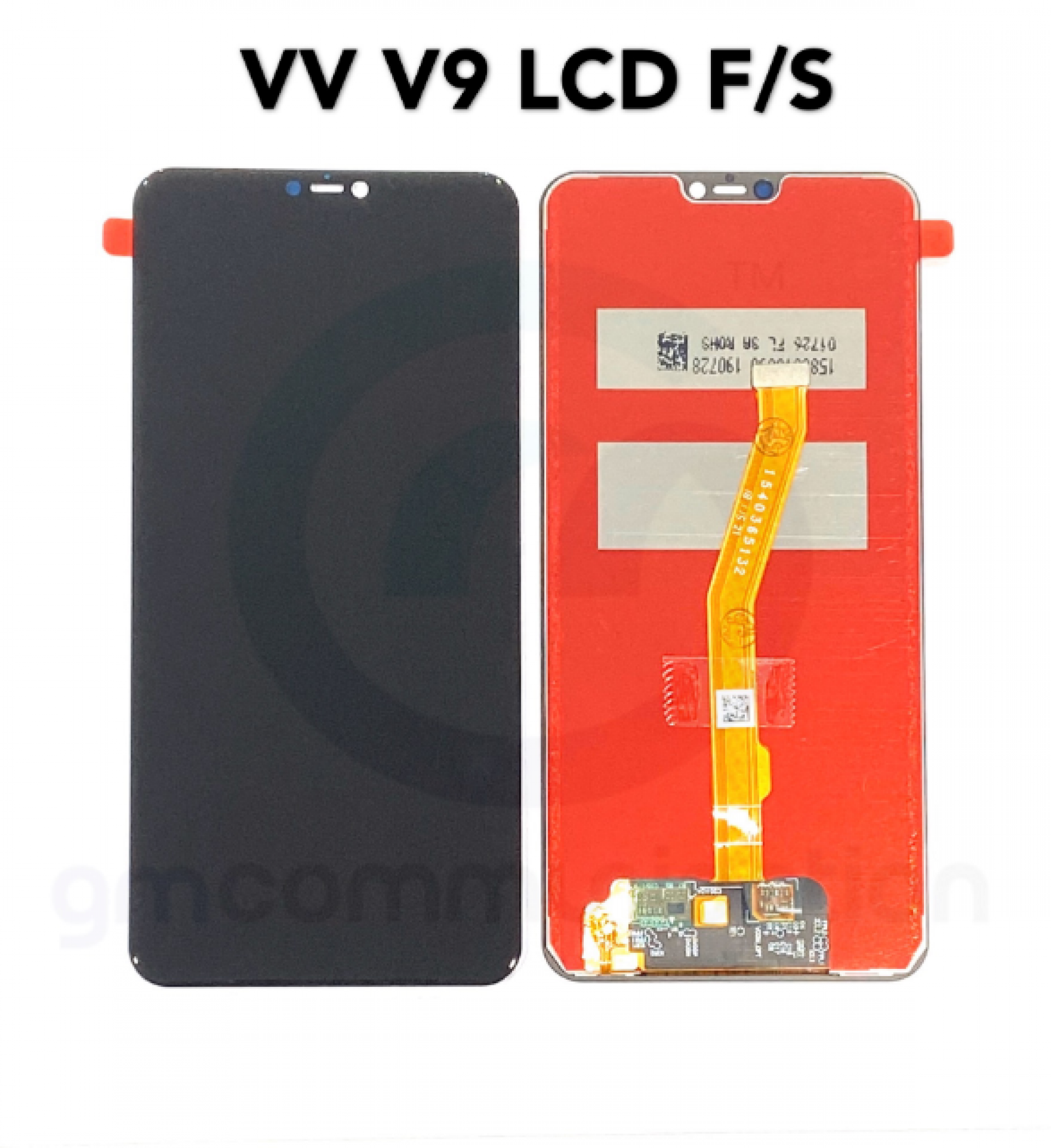 COMPATIBLE GVIVM V9 LCD F/SET BLACK - RIGHT RIB
