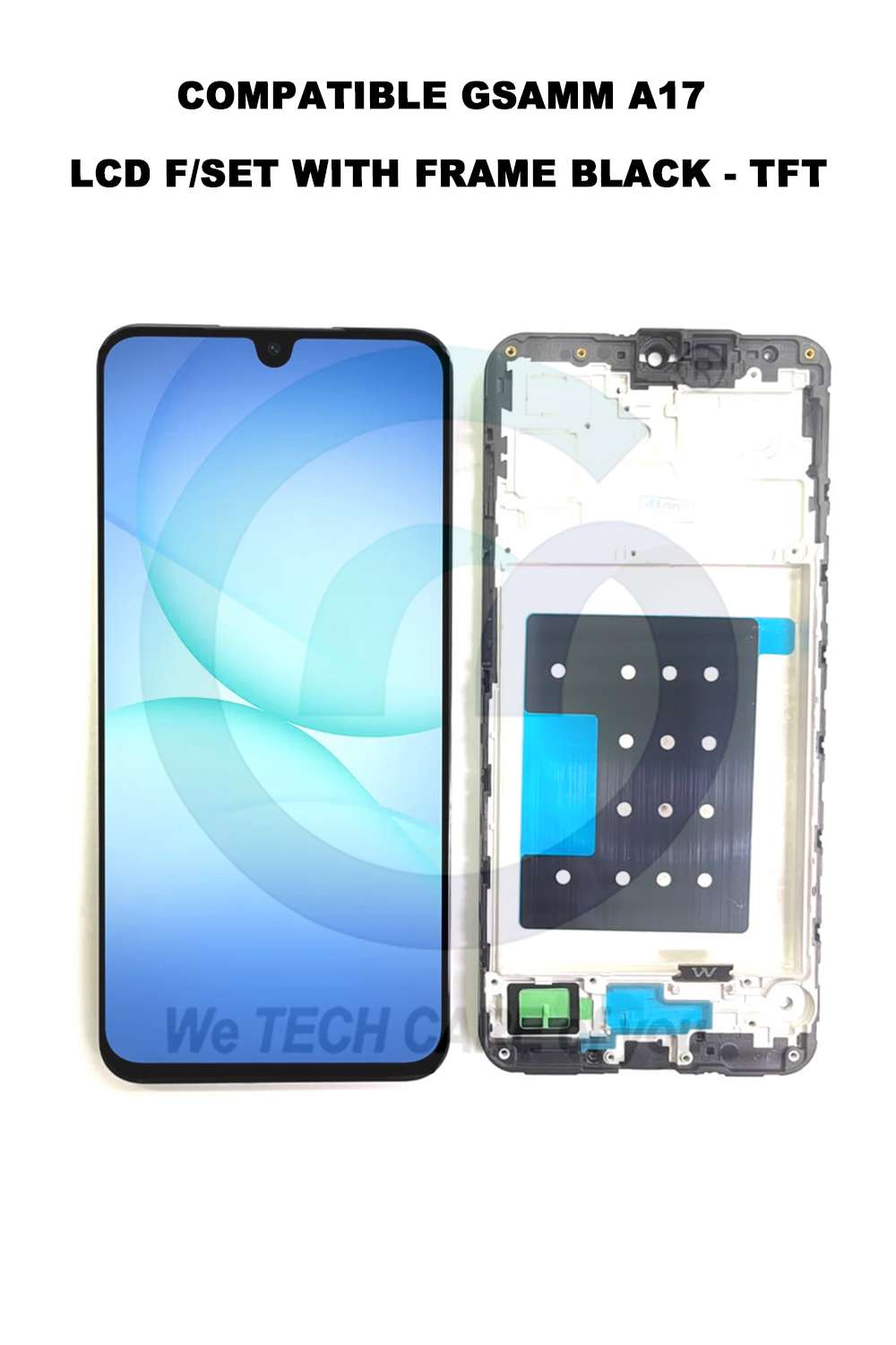 COMPATIBLE GSAMM A17 LCD F/SET WITH FRAME BLACK - TFT