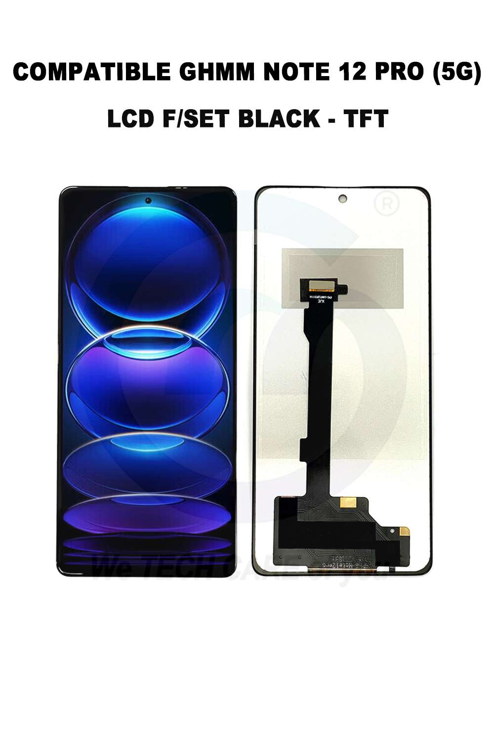 COMPATIBLE GHMM NOTE 12 PRO (5G) / NOTE 12 PRO PLUS / GXMM POCO X5 PRO (5G) LCD F/SET BLACK - TFT