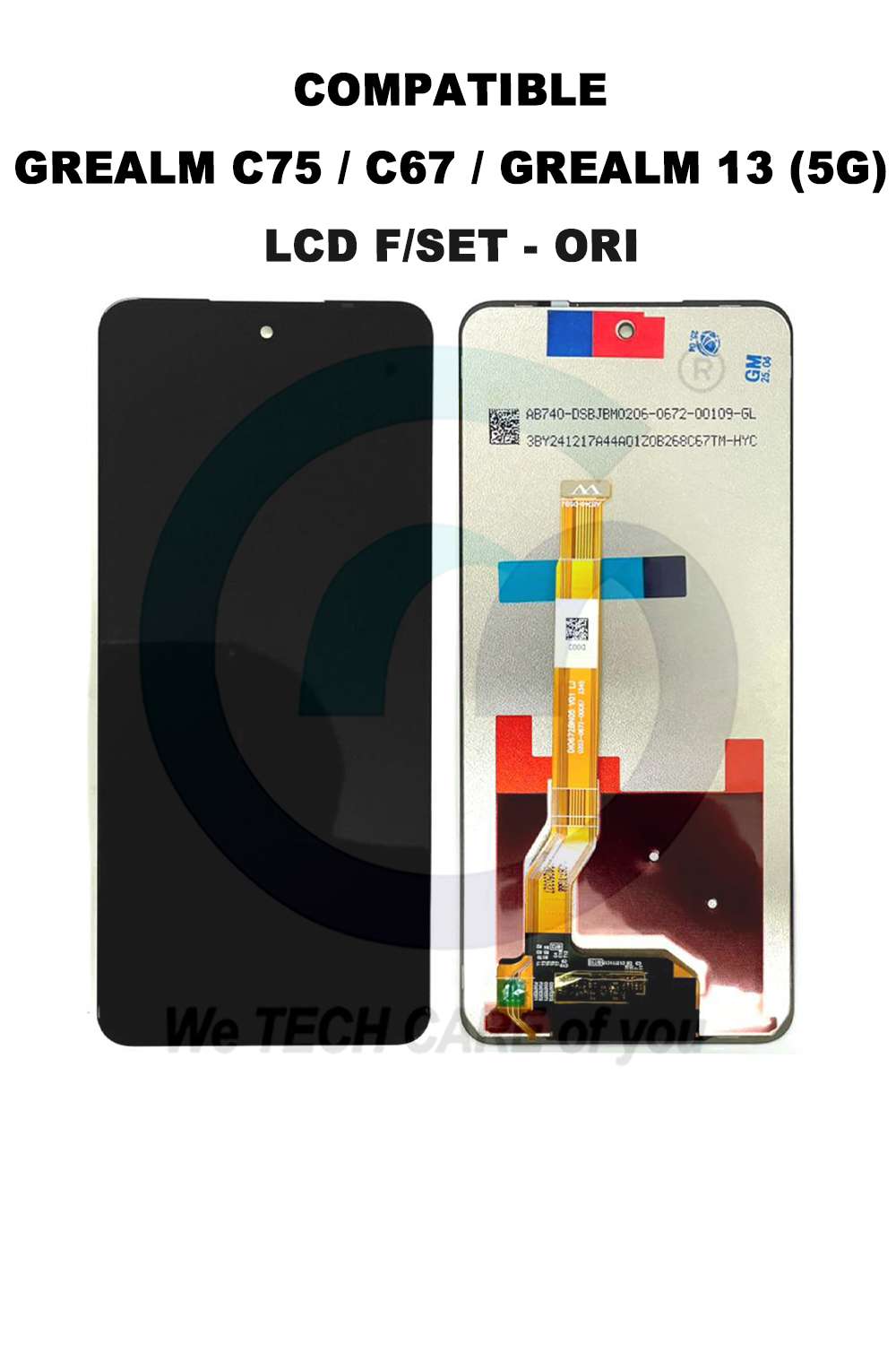 COMPATIBLE GREALM C75 / C67 / GREALM 13 (5G) LCD F/SET - ORI