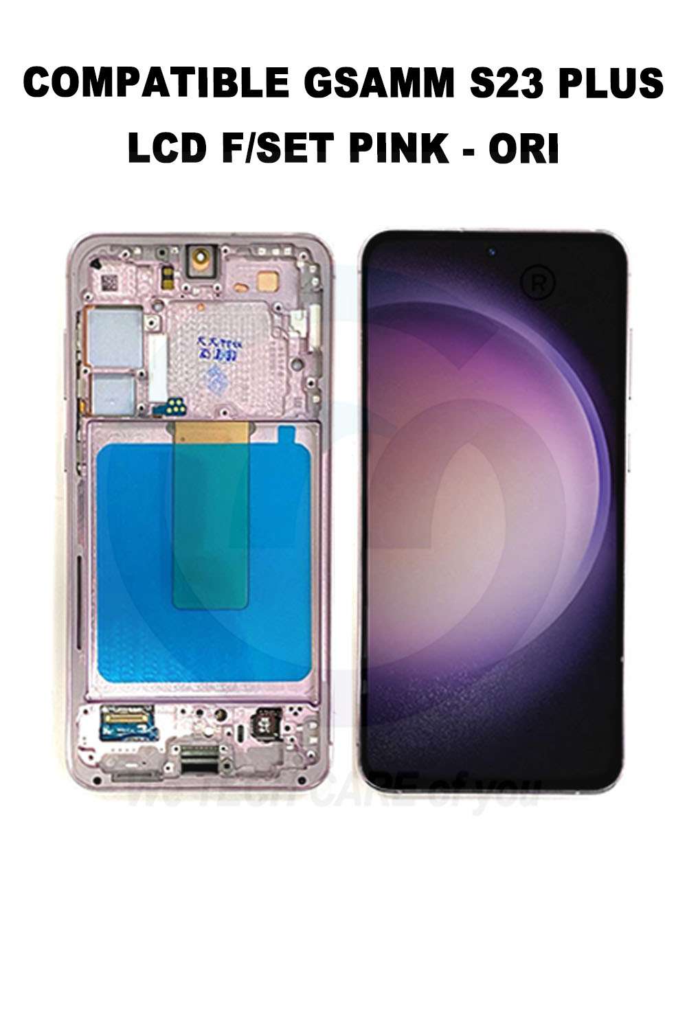 COMPATIBLE GSAMM S23 PLUS LCD F/SET PINK - ORI