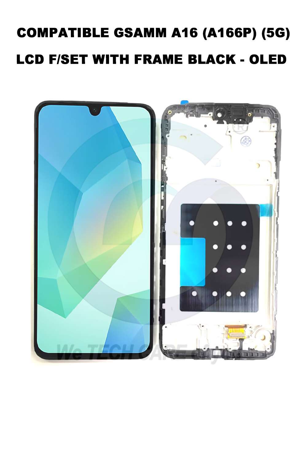 COMPATIBLE GSAMM A16 (A166P) (5G) LCD F/SET WITH FRAME BLACK - OLED