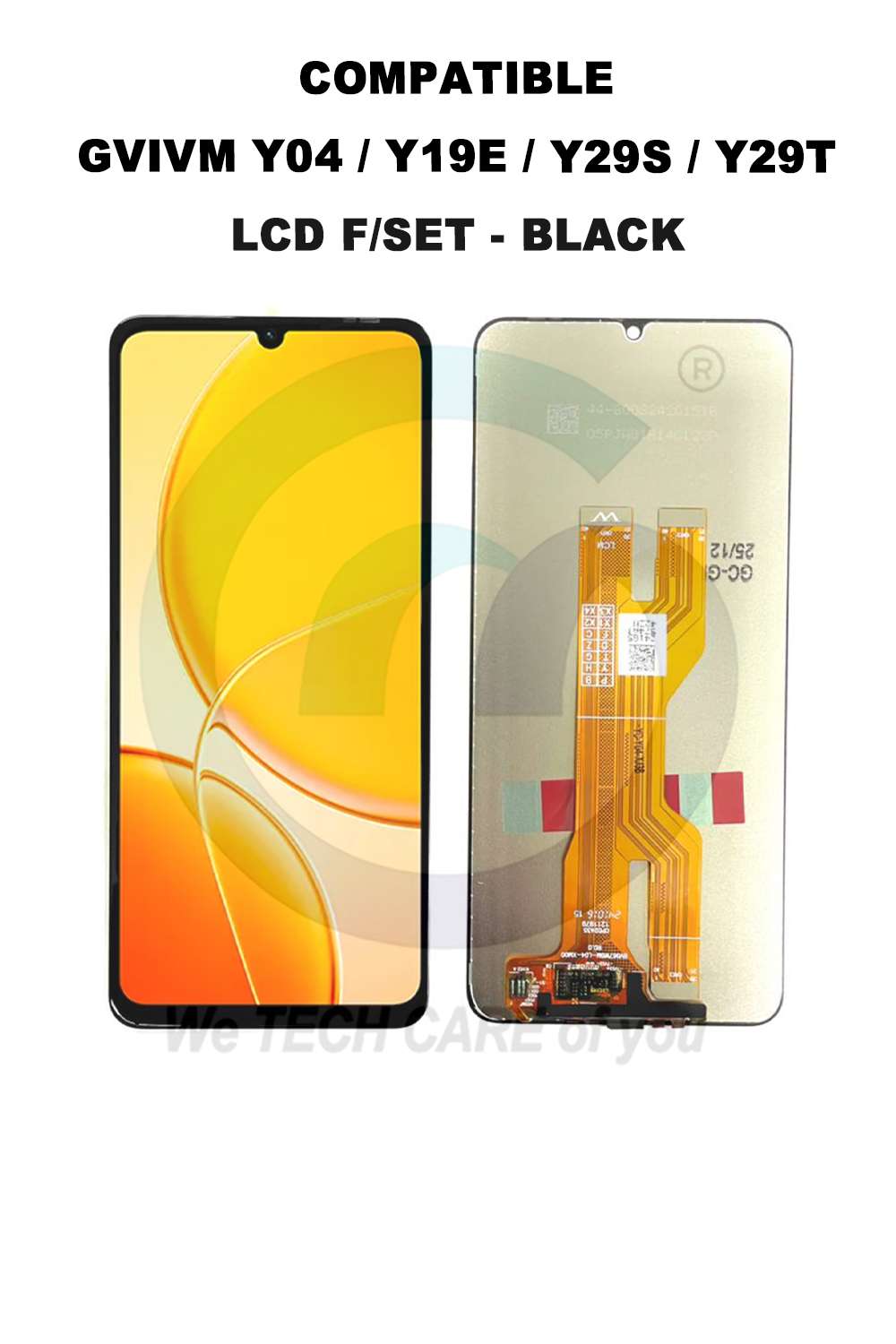 COMPATIBLE GVIVM Y04 / Y19E / Y29S / Y29T LCD F/SET - BLACK