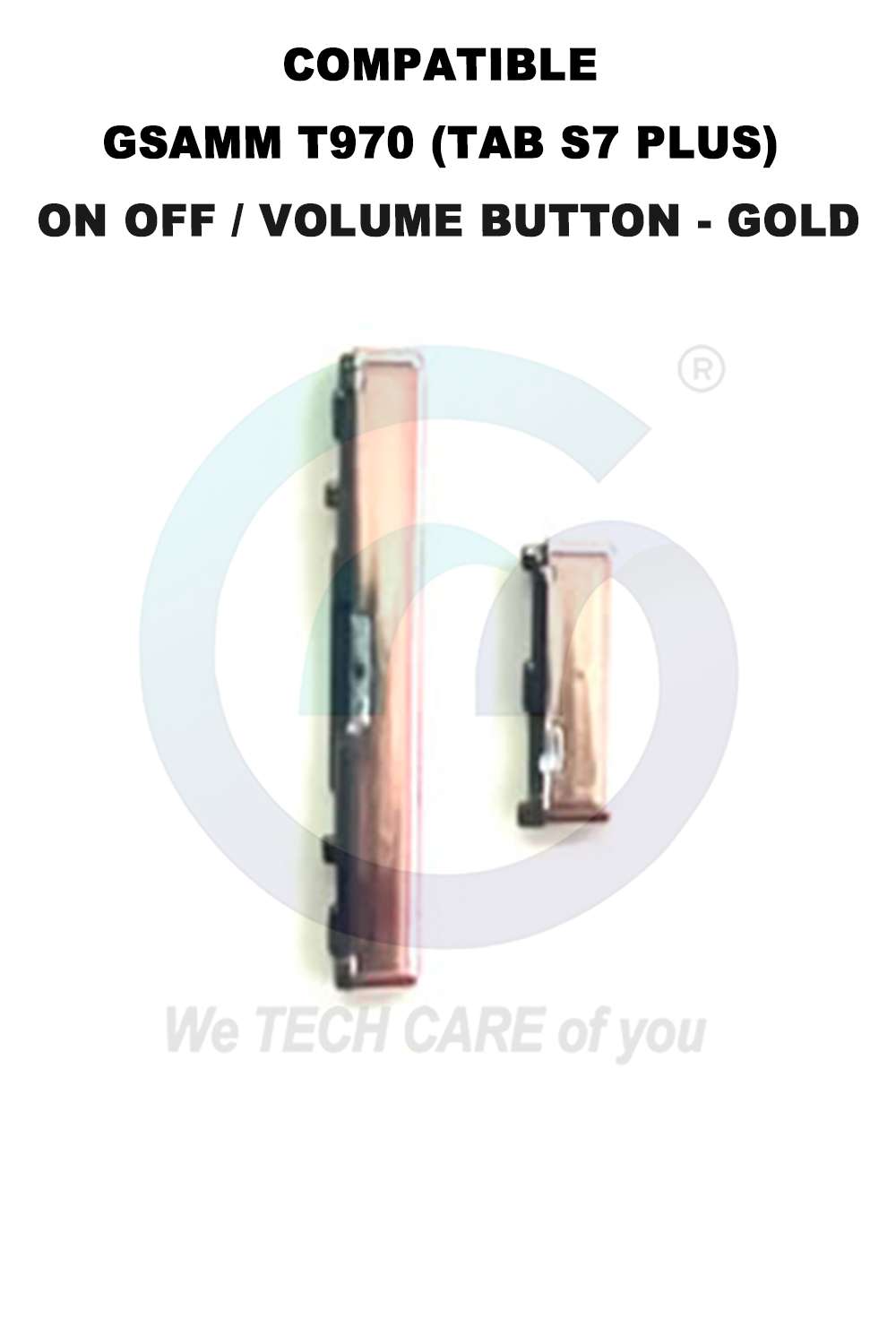 COMPATIBLE GSAMM T970 (TAB S7 PLUS) ON OFF / VOLUME BUTTON - GOLD