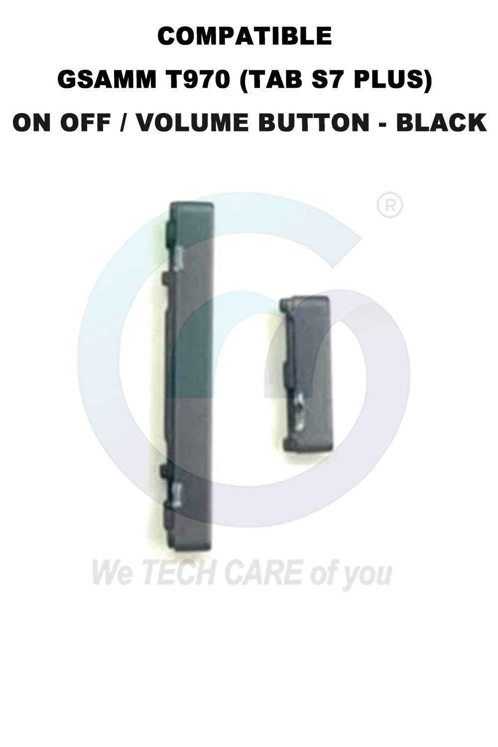 COMPATIBLE GSAMM T970 (TAB S7 PLUS) ON OFF / VOLUME BUTTON - BLACK