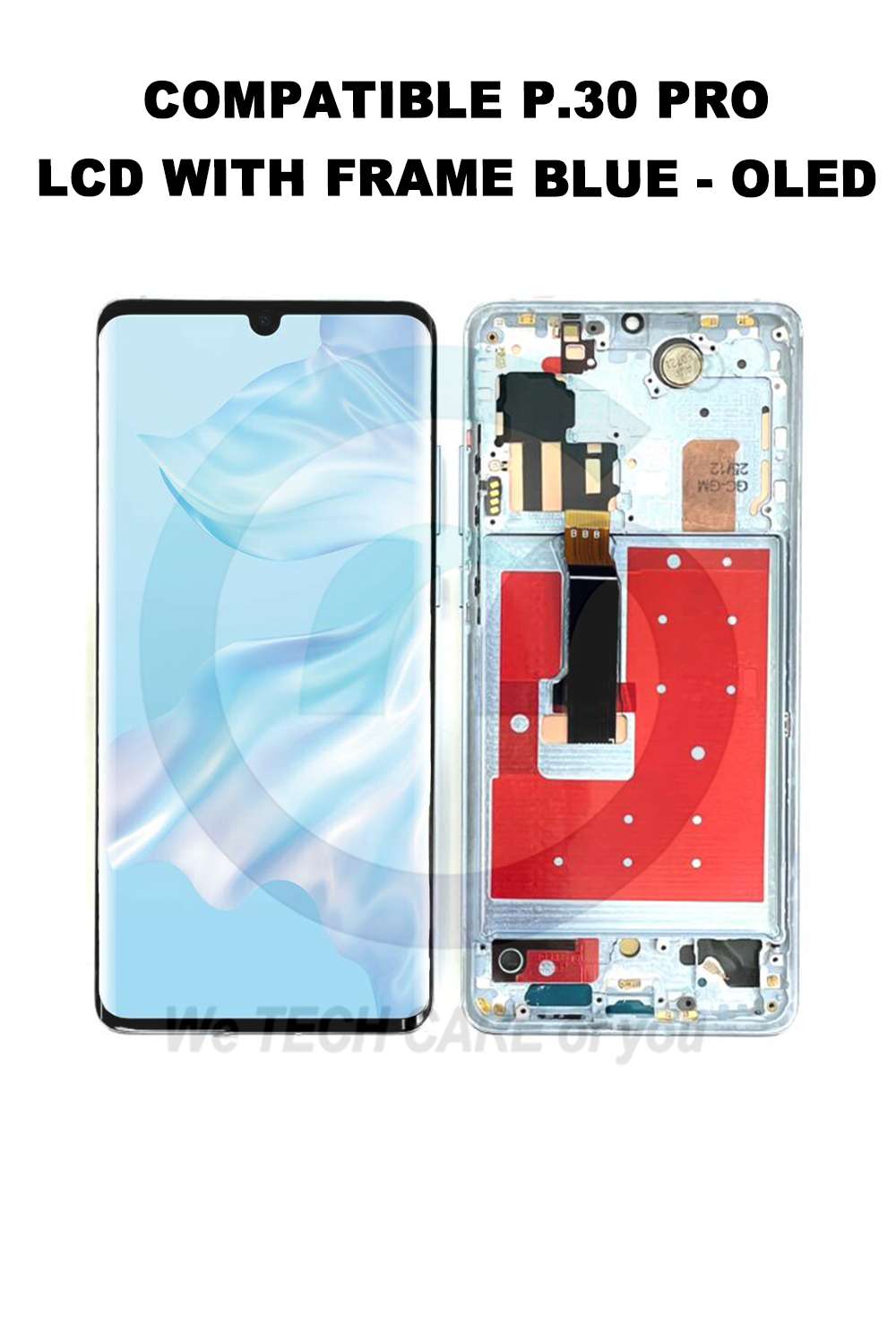 COMPATIBLE P.30 PRO LCD WITH FRAME BLUE - OLED