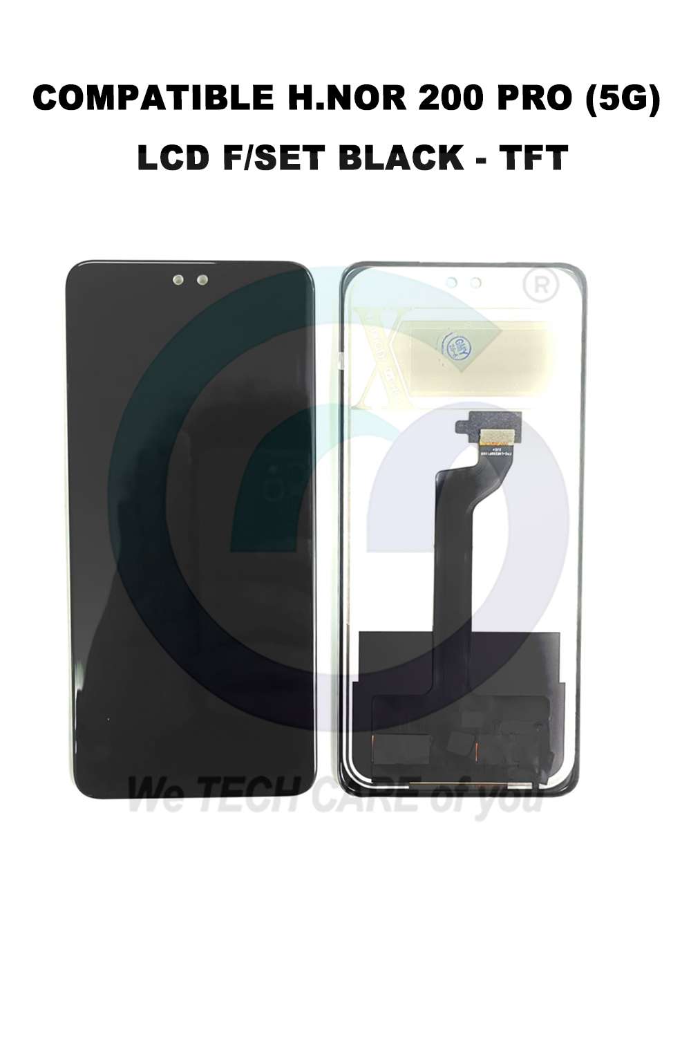 COMPATIBLE H.NOR 200 PRO (5G) LCD F/SET BLACK - TFT