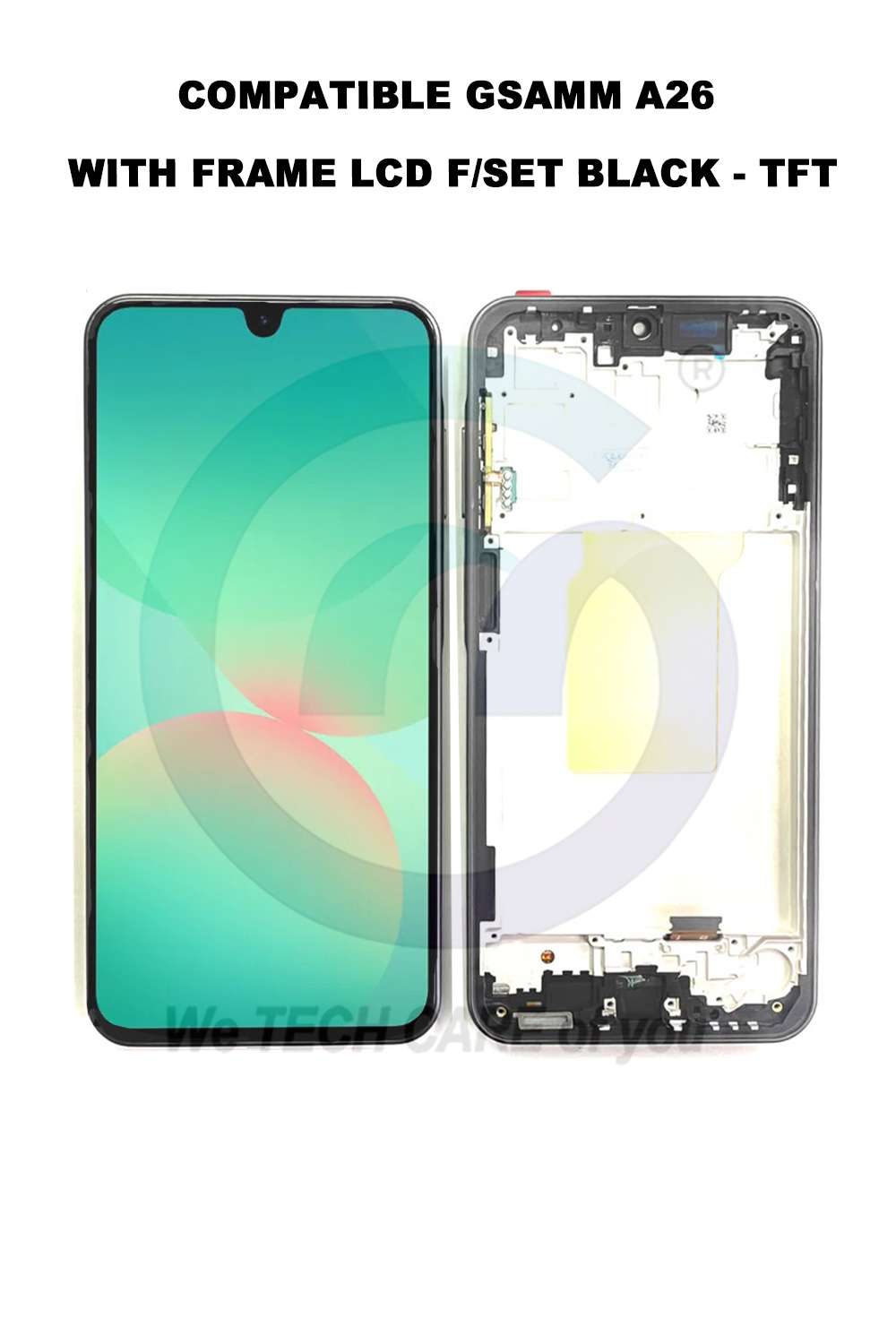 COMPATIBLE GSAMM A26 WITH FRAME LCD F/SET BLACK - TFT