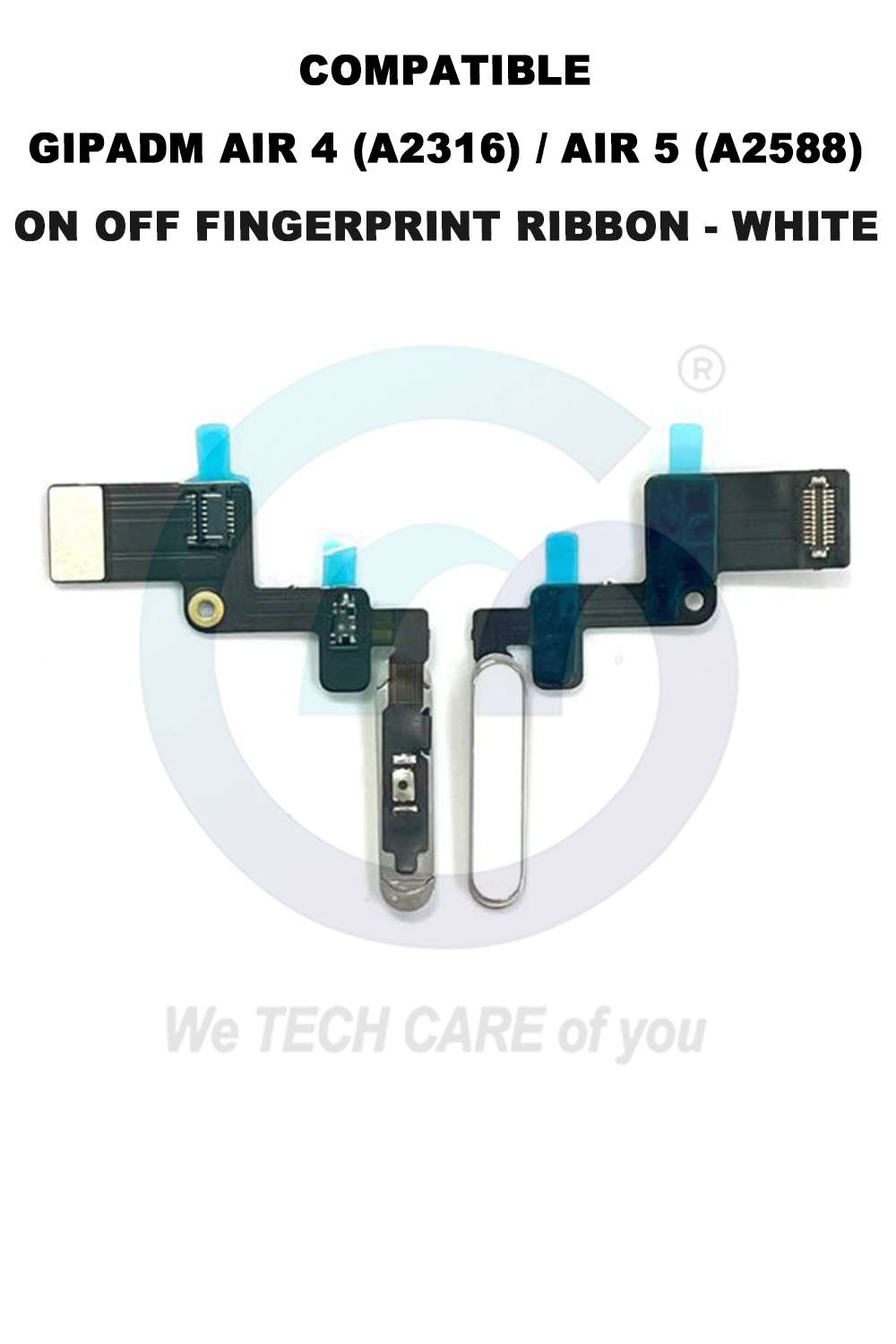 COMPATIBLE GIPADM AIR 4 (A2316) / AIR 5 (A2588) ON OFF FINGERPRINT RIBBON - WHITE