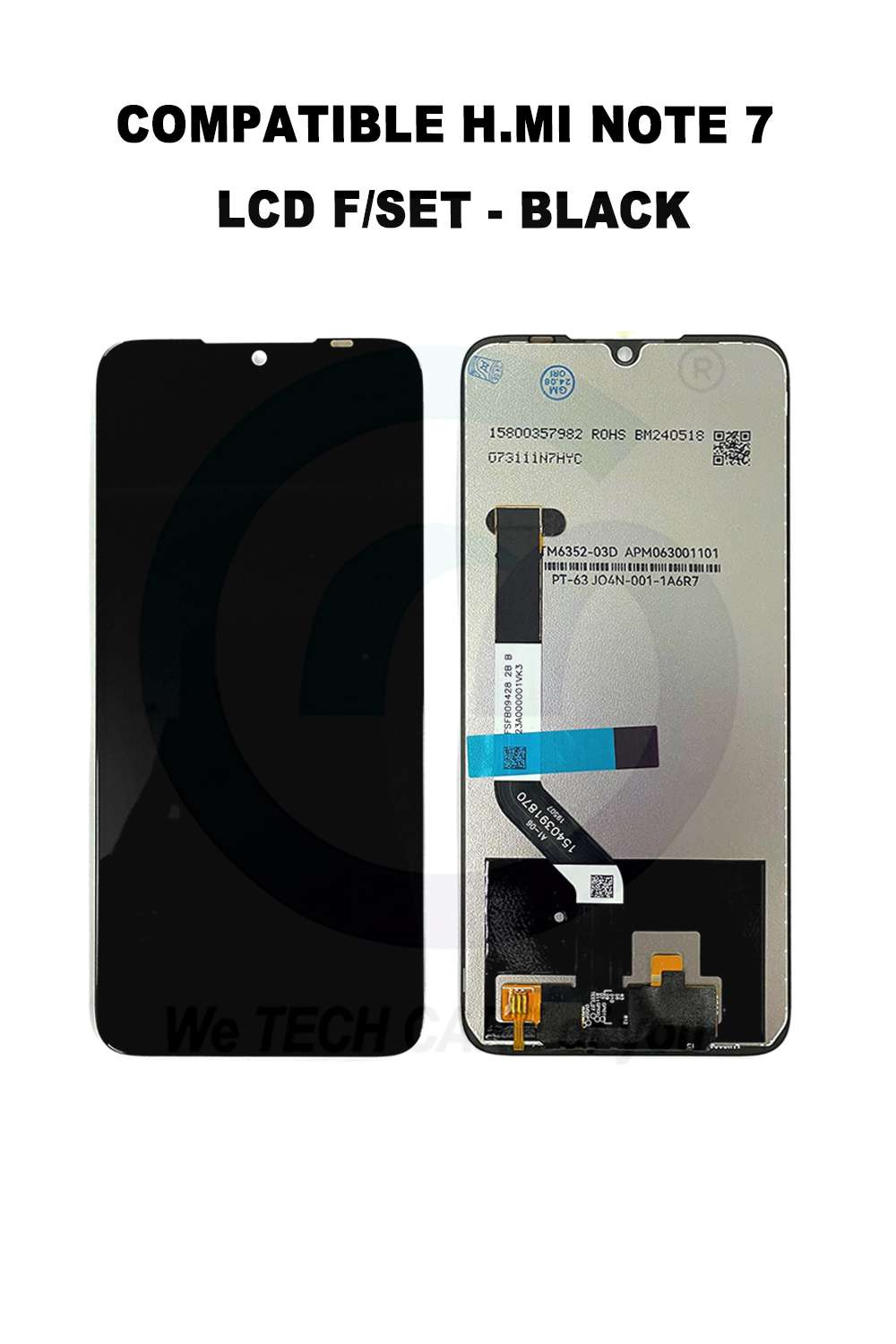 COMPATIBLE GHMM NOTE 7 LCD F/SET - BLACK