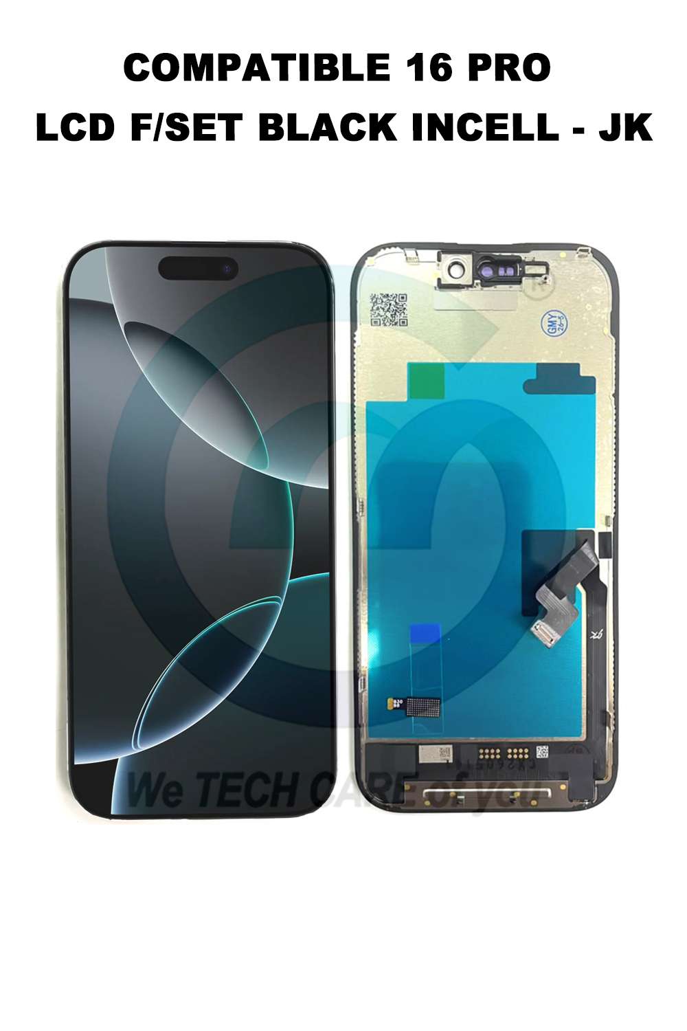COMPATIBLE 16 PRO LCD F/SET BLACK  INCELL - JK