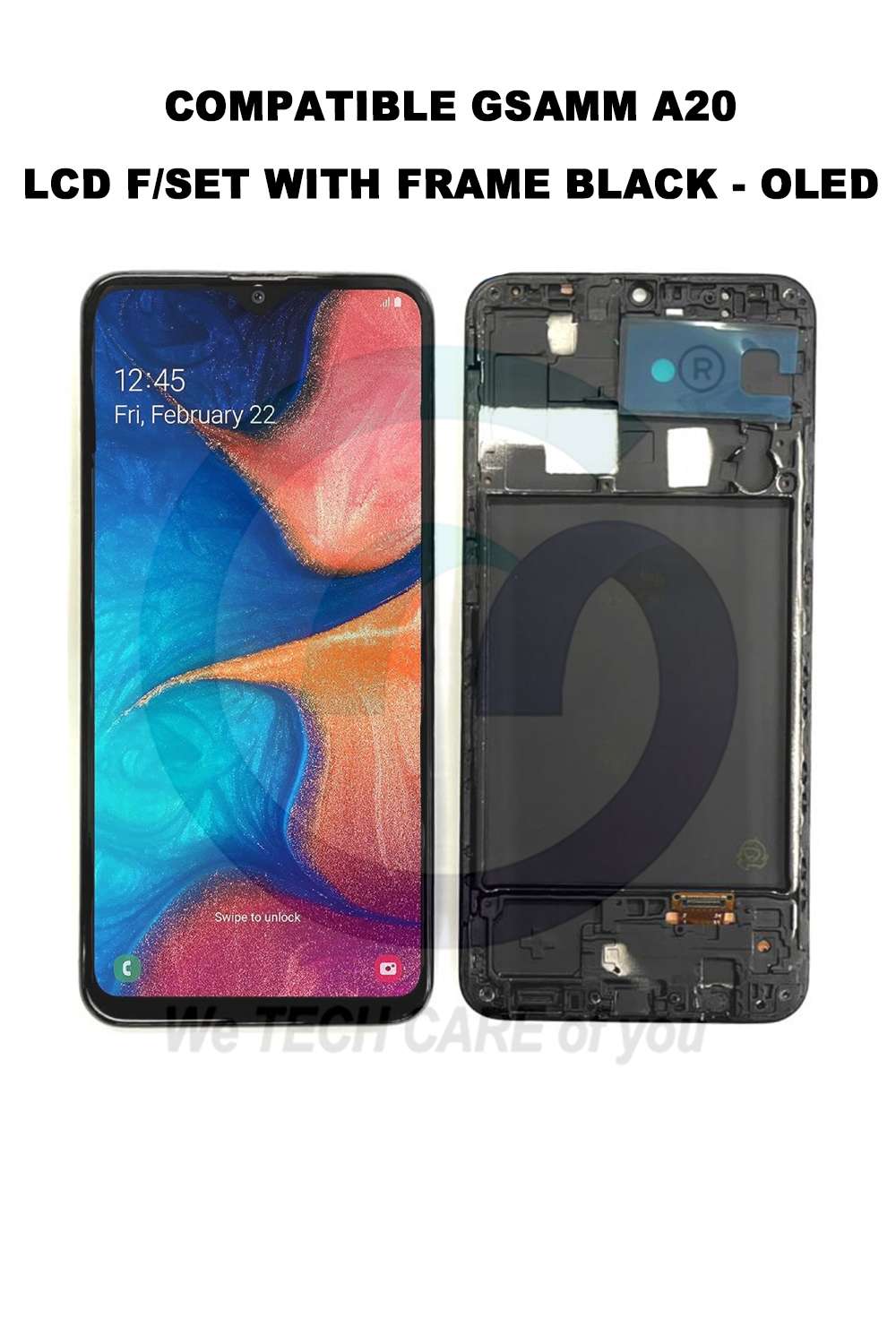 COMPATIBLE GSAMM A20 LCD F/SET WITH FRAME BLACK - OLED