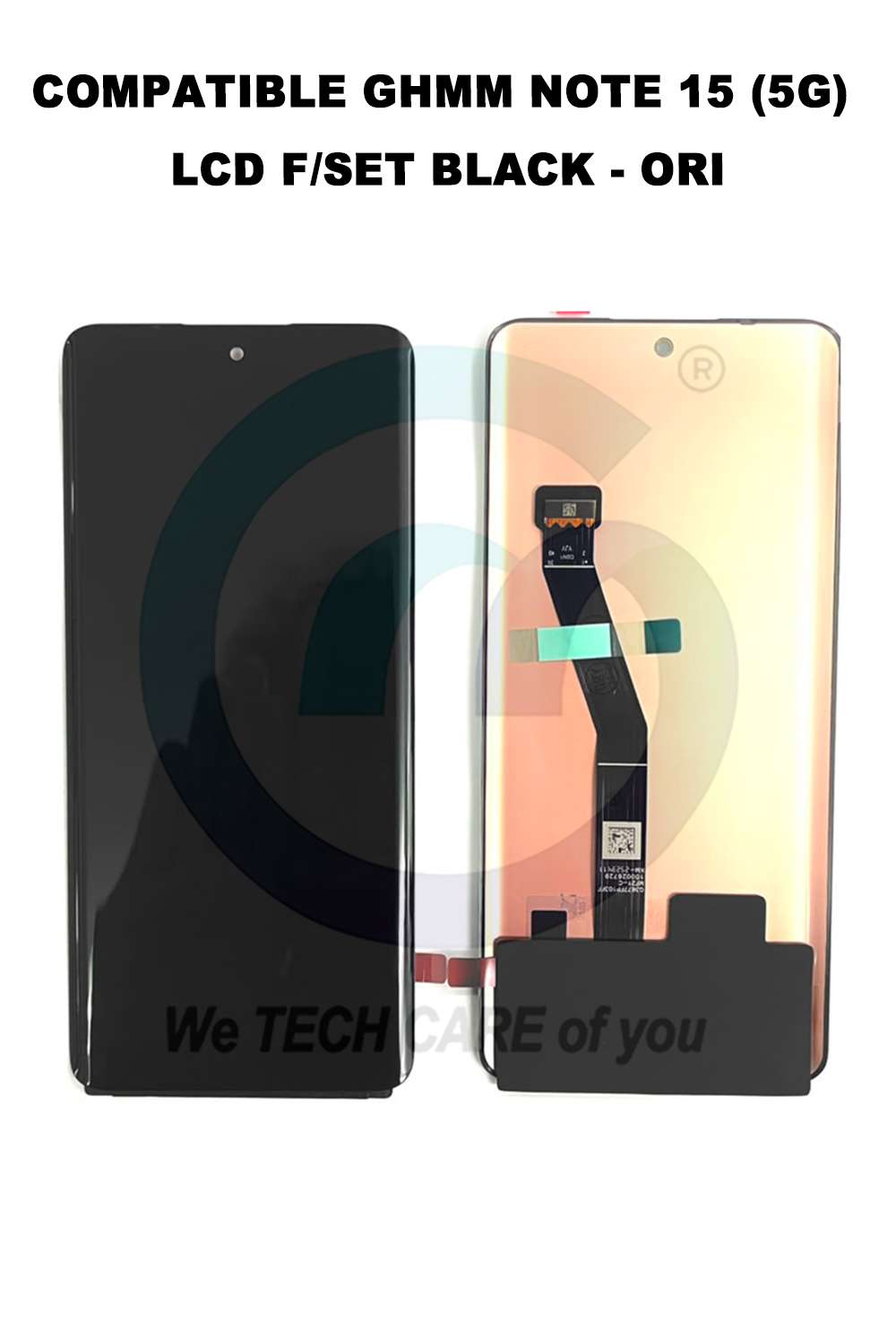 COMPATIBLE GHMM NOTE 15 (5G) LCD F/SET BLACK - ORI