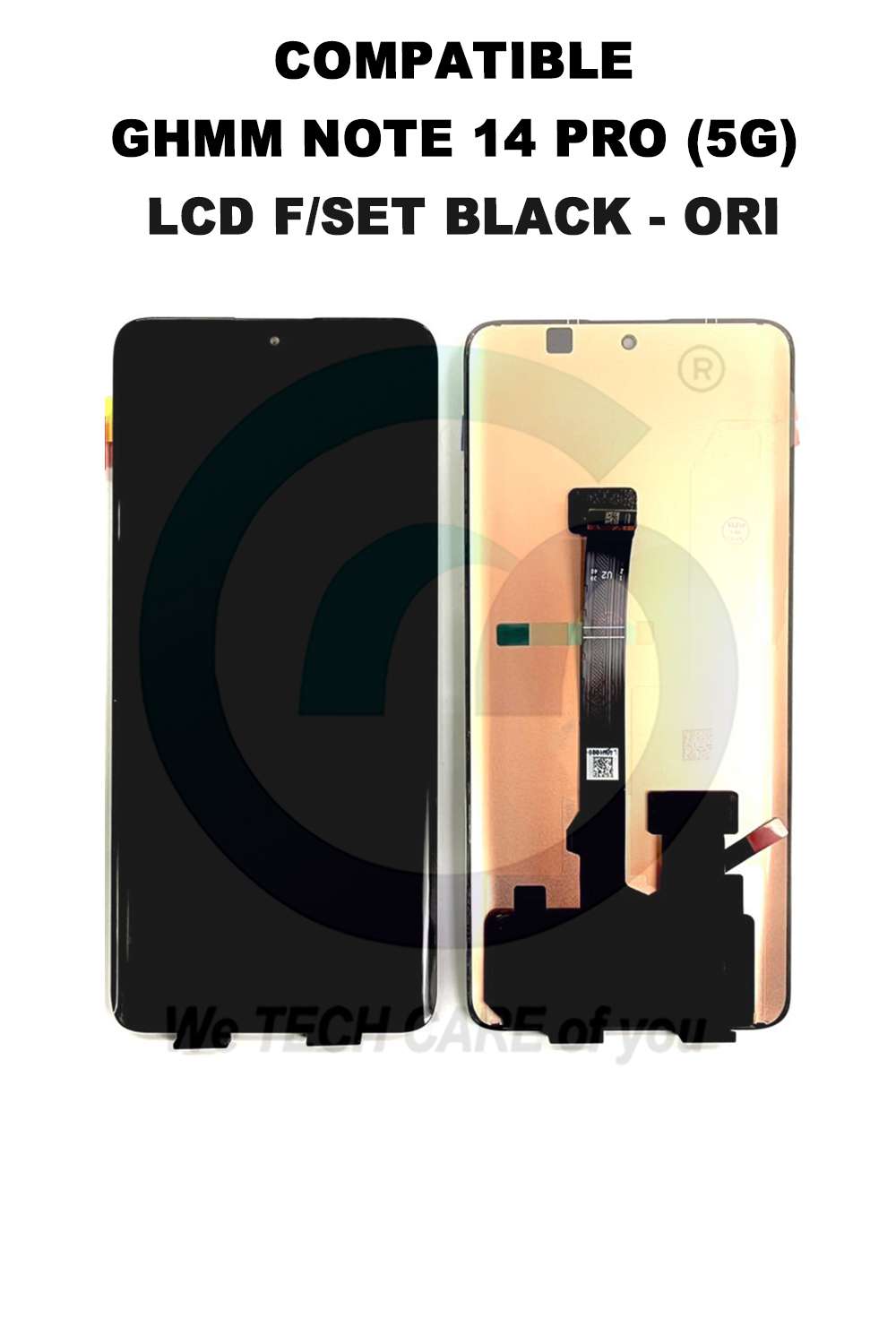 COMPATIBLE GHMM NOTE 13 PRO PLUS / NOTE 14 PRO 5G / NOTE 14 PRO PLUS 5G LCD F/SET BLACK - ORI