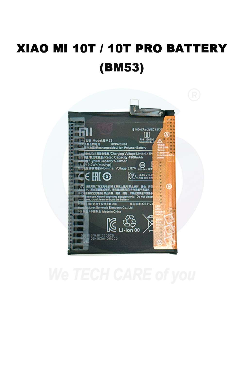 COMPATIBLE GXMM 10T / 10T PRO BATTERY (BM53)