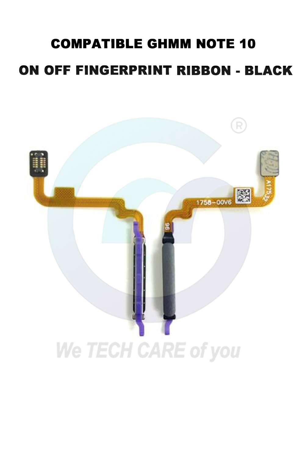 COMPATIBLE GHMM NOTE 10 ON OFF FINGERPRINT RIBBON - BLACK