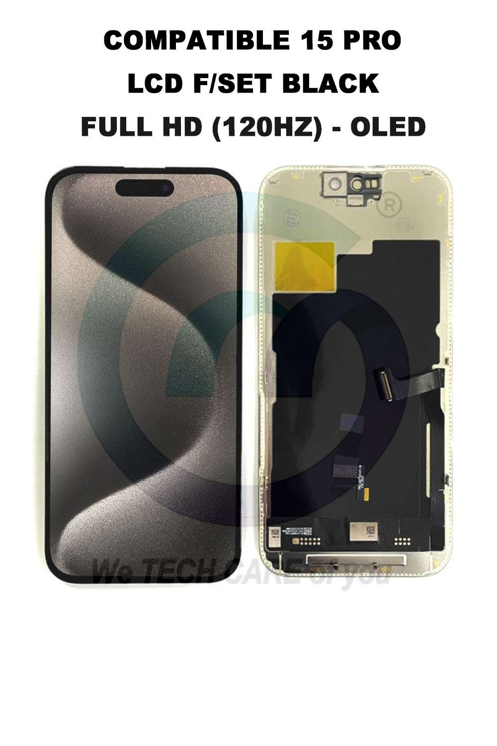 COMPATIBLE 15 PRO LCD F/SET BLACK FULL HD (120HZ) - OLED