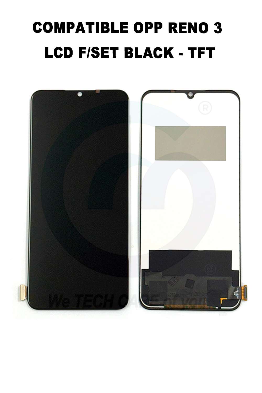 COMPATIBLE GOPPM RENO 3 / GOPPM A73 (2020)LCD F/SET BLACK - TFT