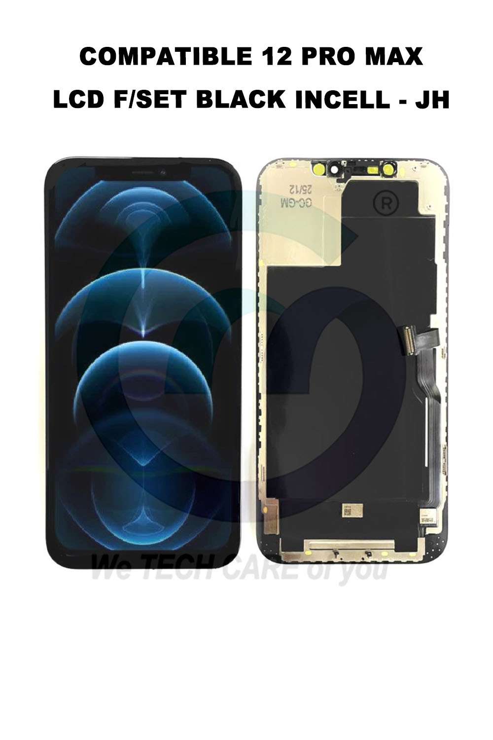 COMPATIBLE 12 PRO MAX LCD F/SET BLACK INCELL - JH