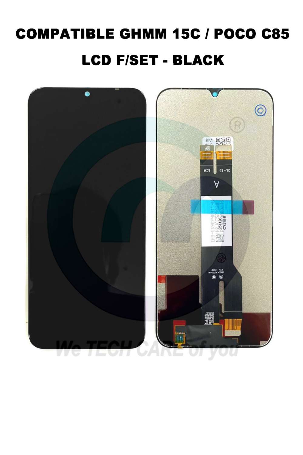 COMPATIBLE GHMM 15C / POCO C85 LCD F/SET - BLACK