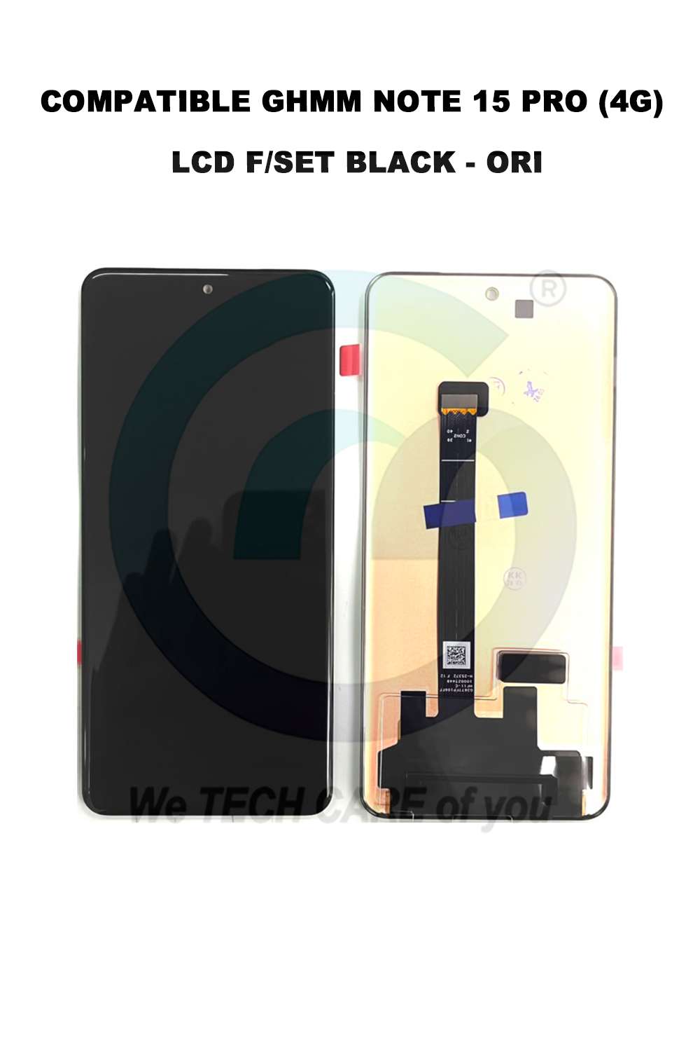 COMPATIBLE GHMM NOTE 15 PRO (4G) LCD F/SET BLACK - ORI