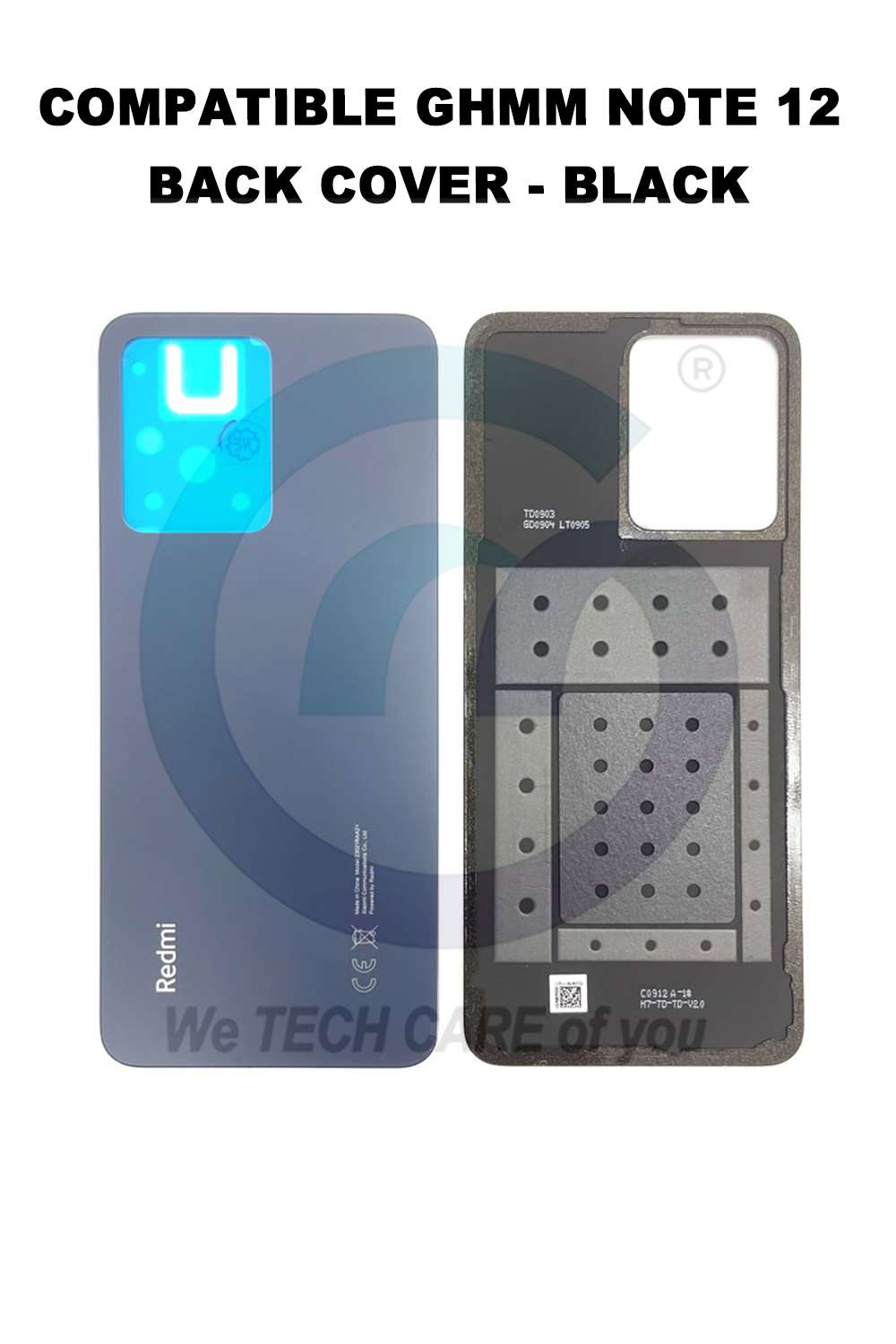 COMPATIBLE GHMM NOTE 12 BACK COVER - BLACK