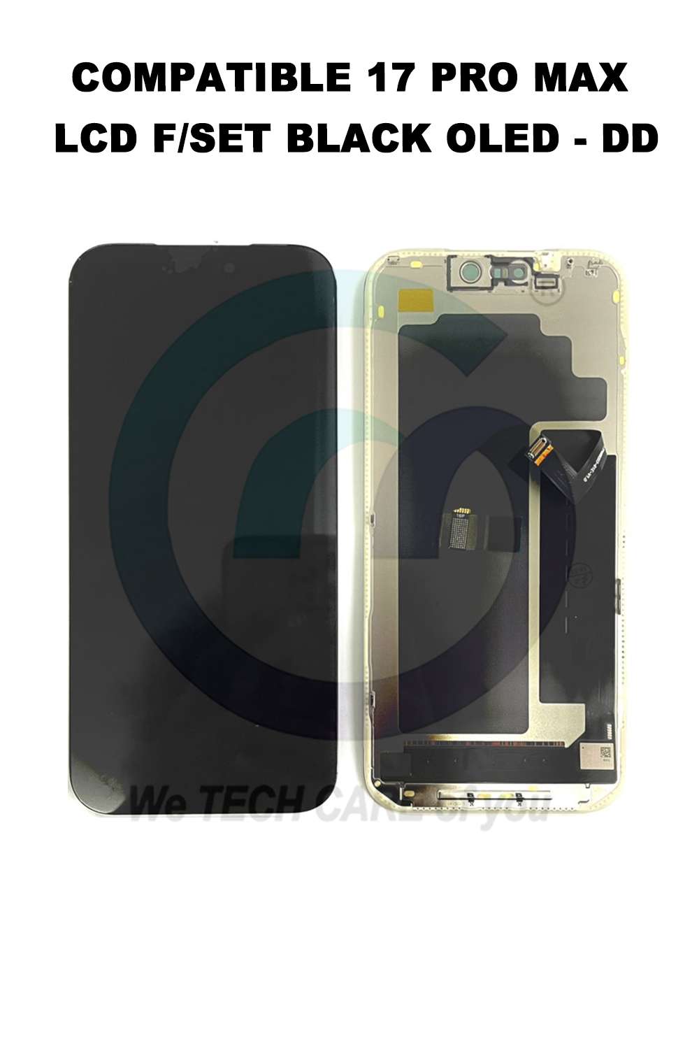 COMPATIBLE 17 PRO MAX LCD F/SET BLACK - OLED