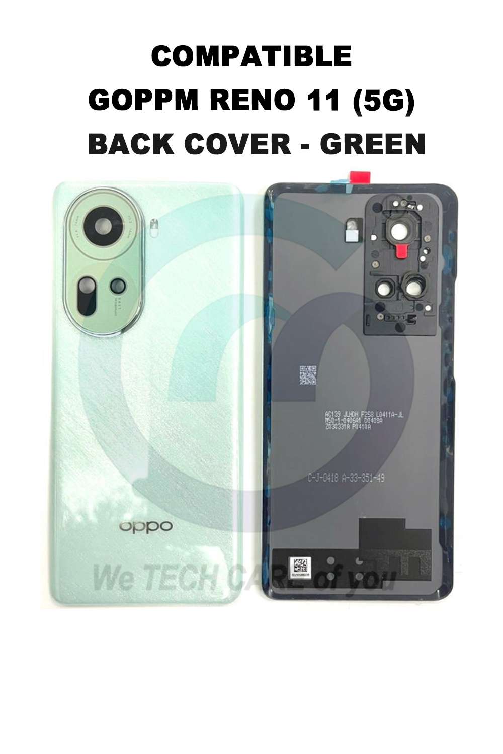 COMPATIBLE GOPPM RENO 11 (5G) BACK COVER - GREEN