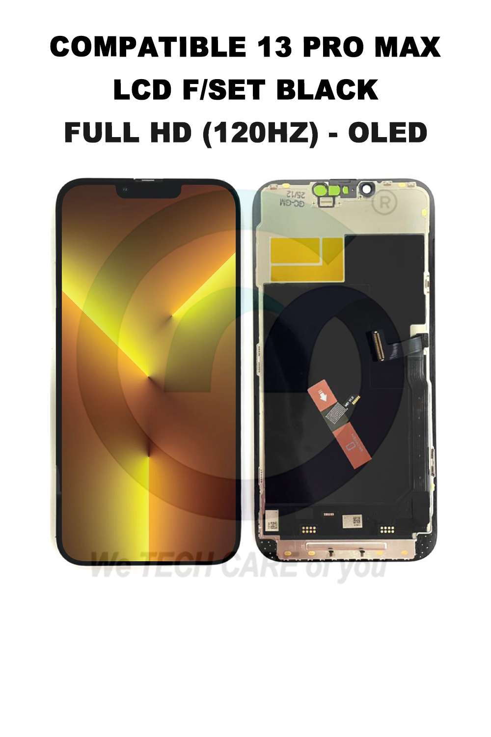 COMPATIBLE 13 PRO MAX LCD F/SET BLACK FULL HD (120HZ) - OLED