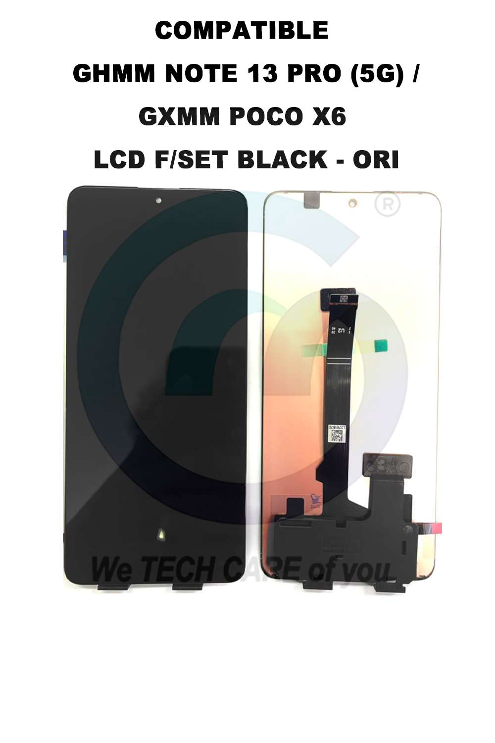 COMPATIBLE GHMM NOTE 13 PRO (5G) / GXMM POCO X6 LCD F/SET BLACK - ORI